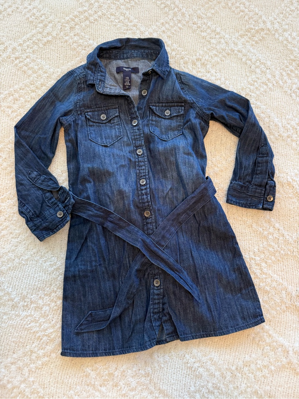 GAP Kids Navy Label on Dark Denim